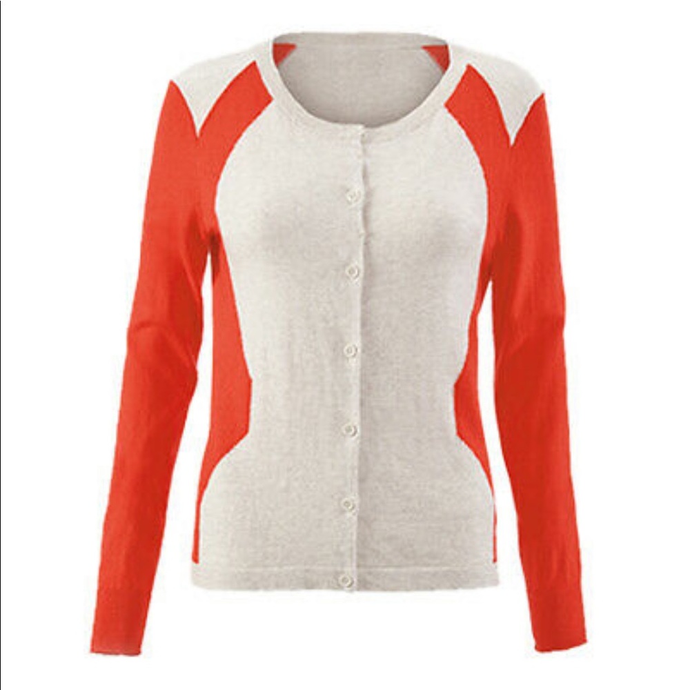 Cabi Two-Tone Hourglass Cotton Cardigan #192